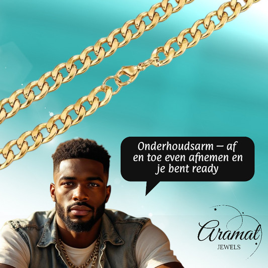 RVS Gourmet Ketting Goudkleurig staal