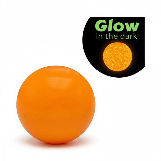 Oranje Aramat Jewels glow in the dark piercingballetje van 6mm acryl voor tong- of navelpiercings
