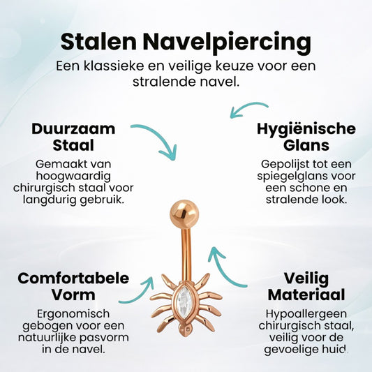 Elegante Navelpiercing spin