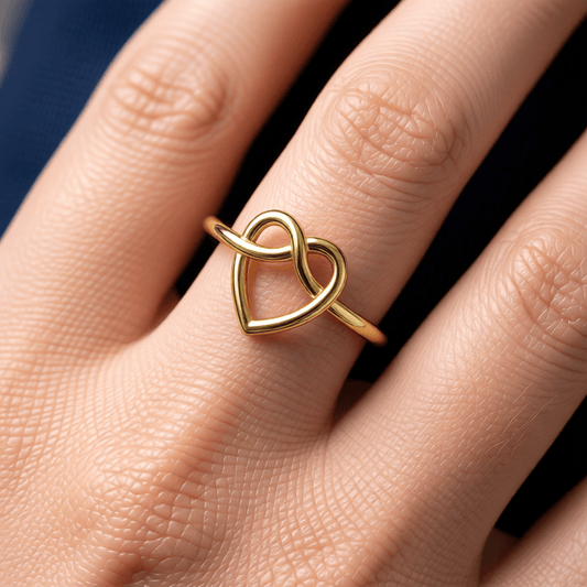 Open Ring RVS met Groot Hartje (14 mm) - Aramat Jewels - Ringen - cadeautip