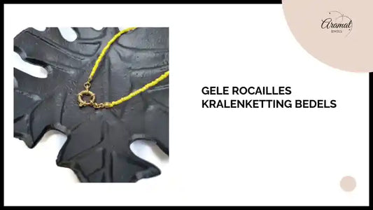 Gele Rocailles Kralenketting bedels by@Outfy