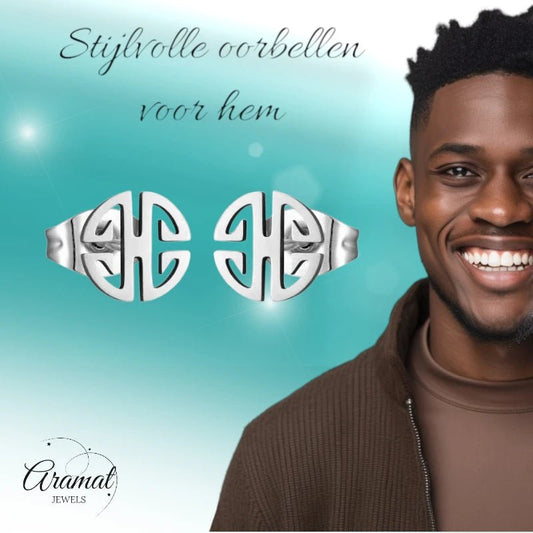 Roestvrij Stalen Oorbellen fantasie motief - oor1409 - Oorbellen kopen# - 9mm - alles
