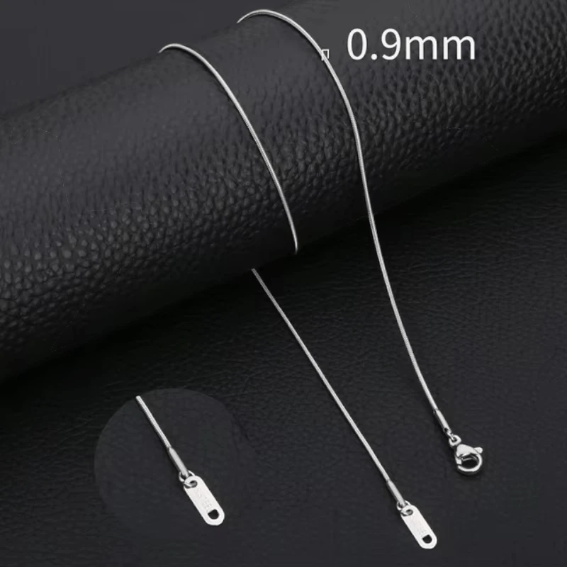 Chaîne serpent en acier inoxydable argenté 45-60 cm - Chaîne à maillons flexibles pour femme