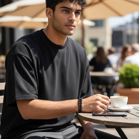 Verstelbare Zwarte Onyx Armband natuursteen - Aramat Jewels - Armbanden - cadeautip