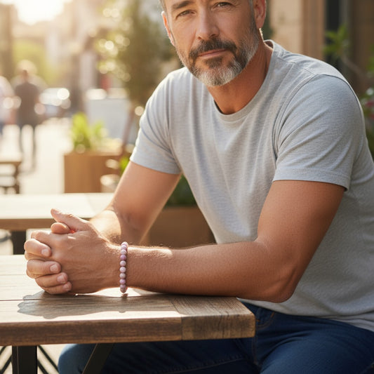 Bracelet ajustable en pierre naturelle de rhodochrosite