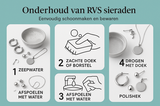 Hoe onderhoud en reinig je RVS sieraden?