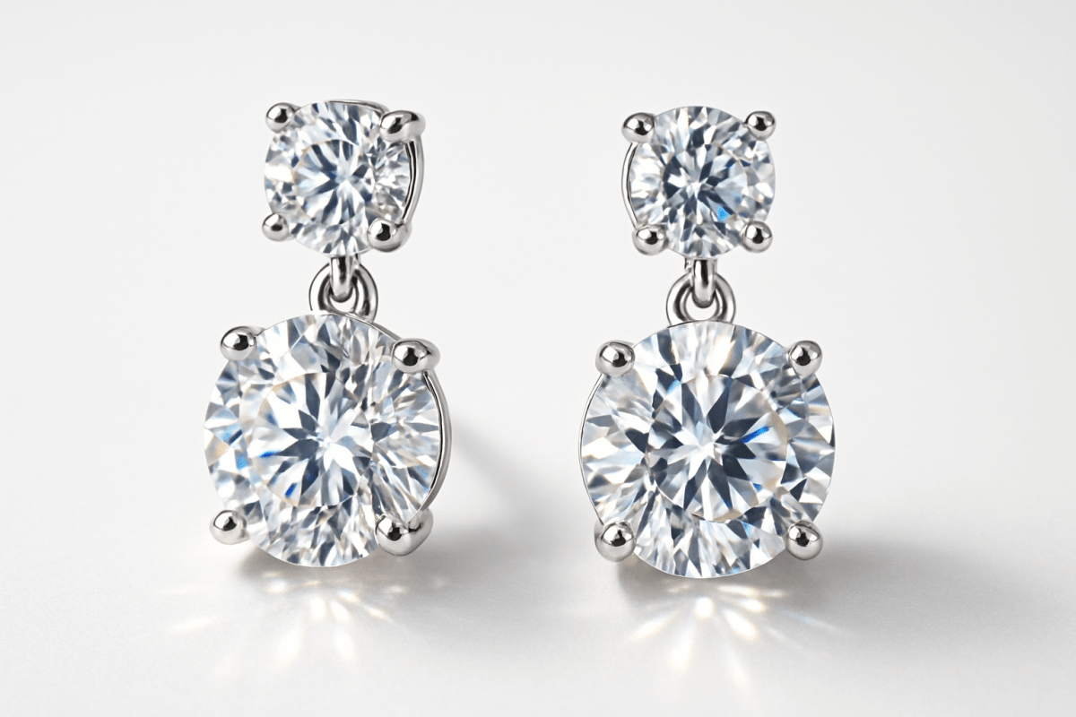 Diamanten oorbellen zirkonia