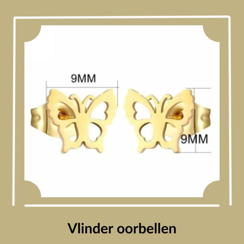 Elegante Oorbellen vlinder - Aramat Jewels