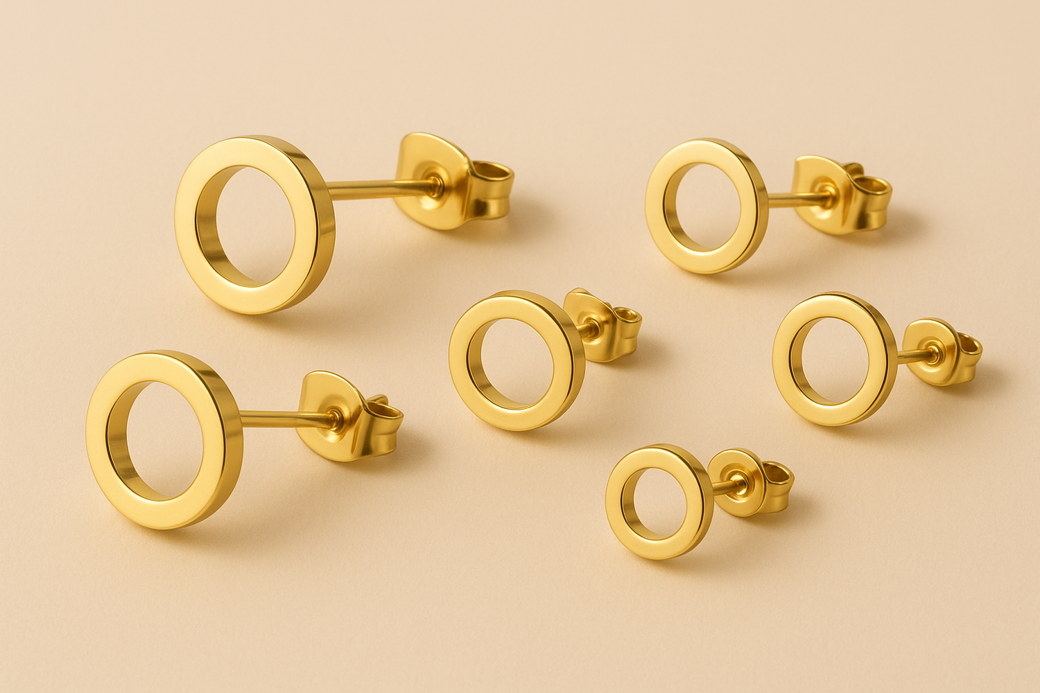 RVS oorbellen voor gevoelige oren