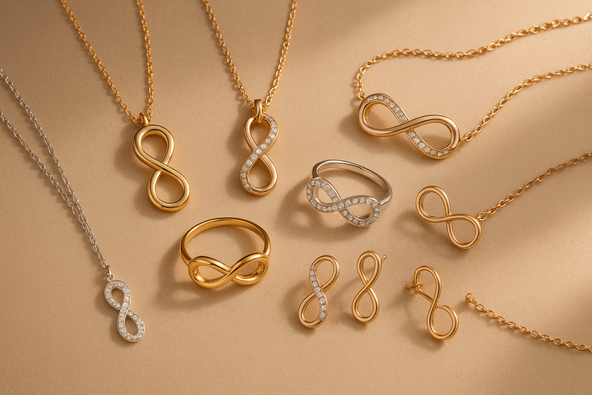 Infinity Sieraden: Oorbellen, Ketting  Ring