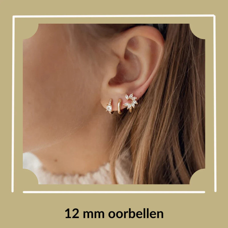 Luxe 12 mm oorbellen - Aramat Jewels