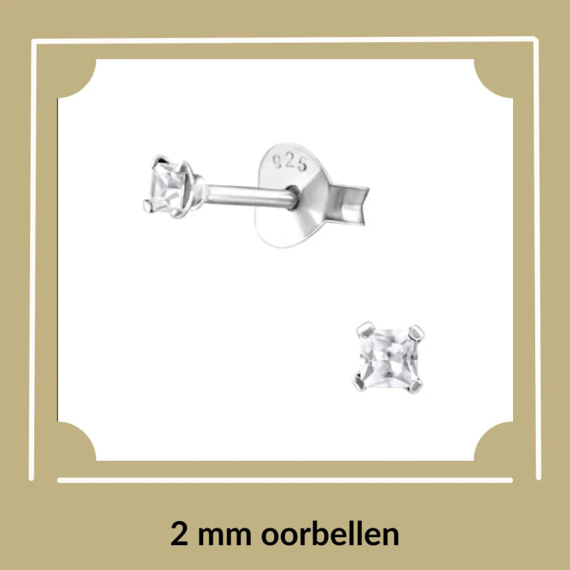 Mini oorbellen 2mm collectie - Aramat Jewels