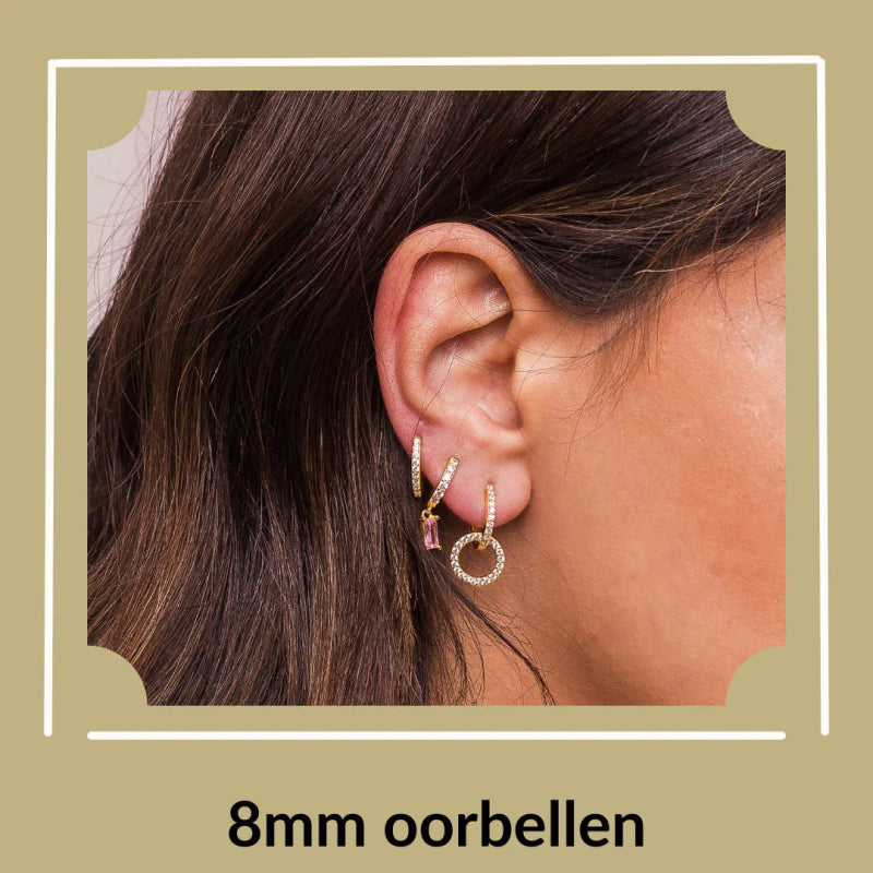 prachtige 8mm oorbellen - Aramat Jewels