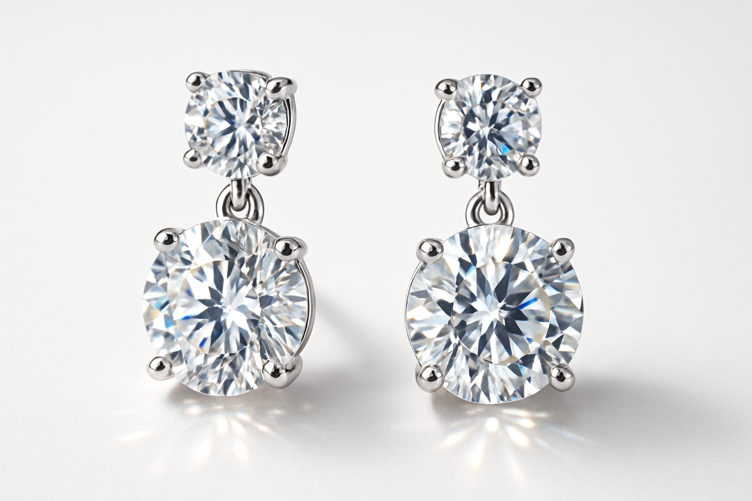 Diamanten oorbellen zirkonia