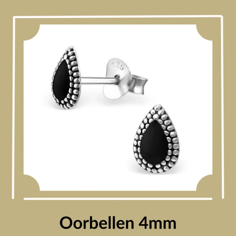 Stijlvolle 4 mm stalen en zilveren oorbellen - Aramat Jewels