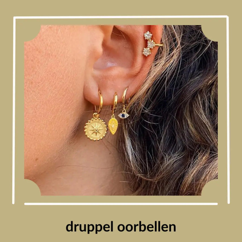 Stijlvolle druppel oorbellen - Aramat Jewels