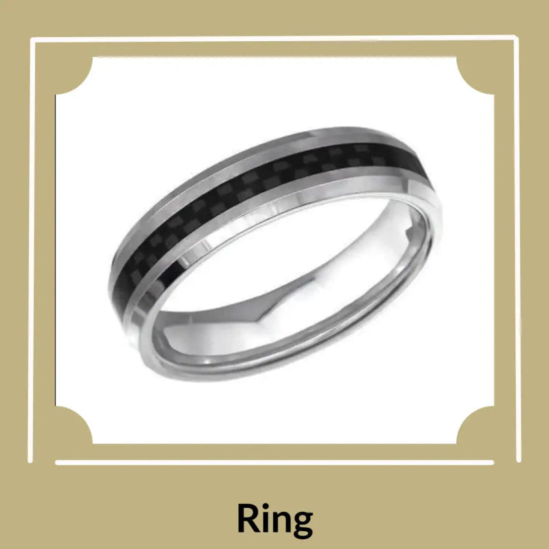 Stijlvolle ring van carbon fiber - Aramat Jewels