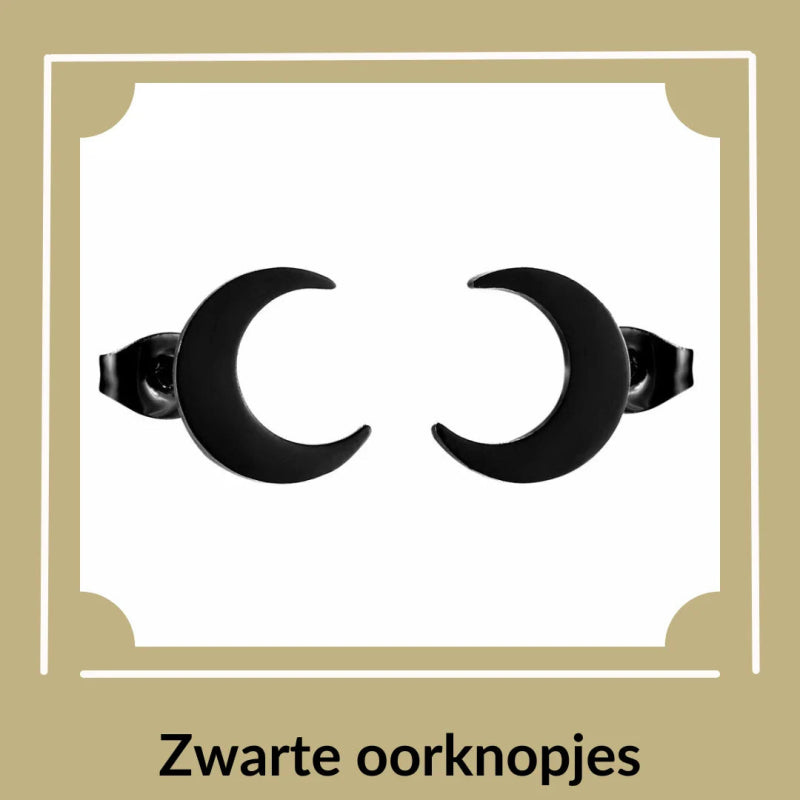 Stoere zwarte oorbellen - Aramat Jewels