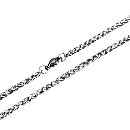 Collier queue de renard en acier inoxydable 80 cm – 3 mm