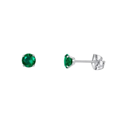 Titanium Oorbellen Met Zirkonia Groen