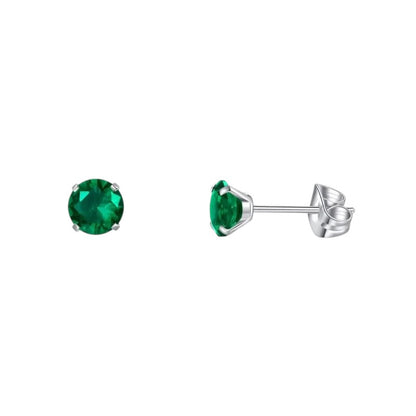 Titanium Oorbellen Met Zirkonia Groen