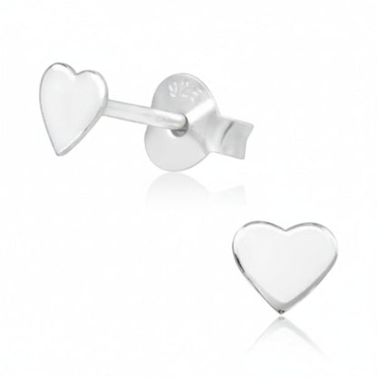 925 Zilveren Hartjes Oorbellen - 4 mm - Glad - Aramat Jewels - Oorbellen - cadeautip