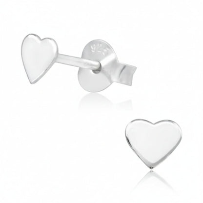 925 Zilveren Hartjes Oorbellen - 4 mm - Glad - Aramat Jewels - Oorbellen - cadeautip