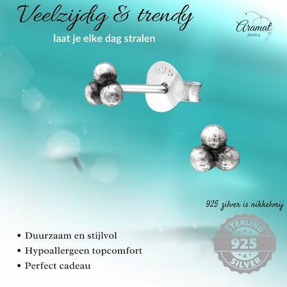 925 zilveren Oorbellen Kinder Dots 4mm - oor1823 - 37321 - Oorbellen kopen# - 4mm - 925 Zilver