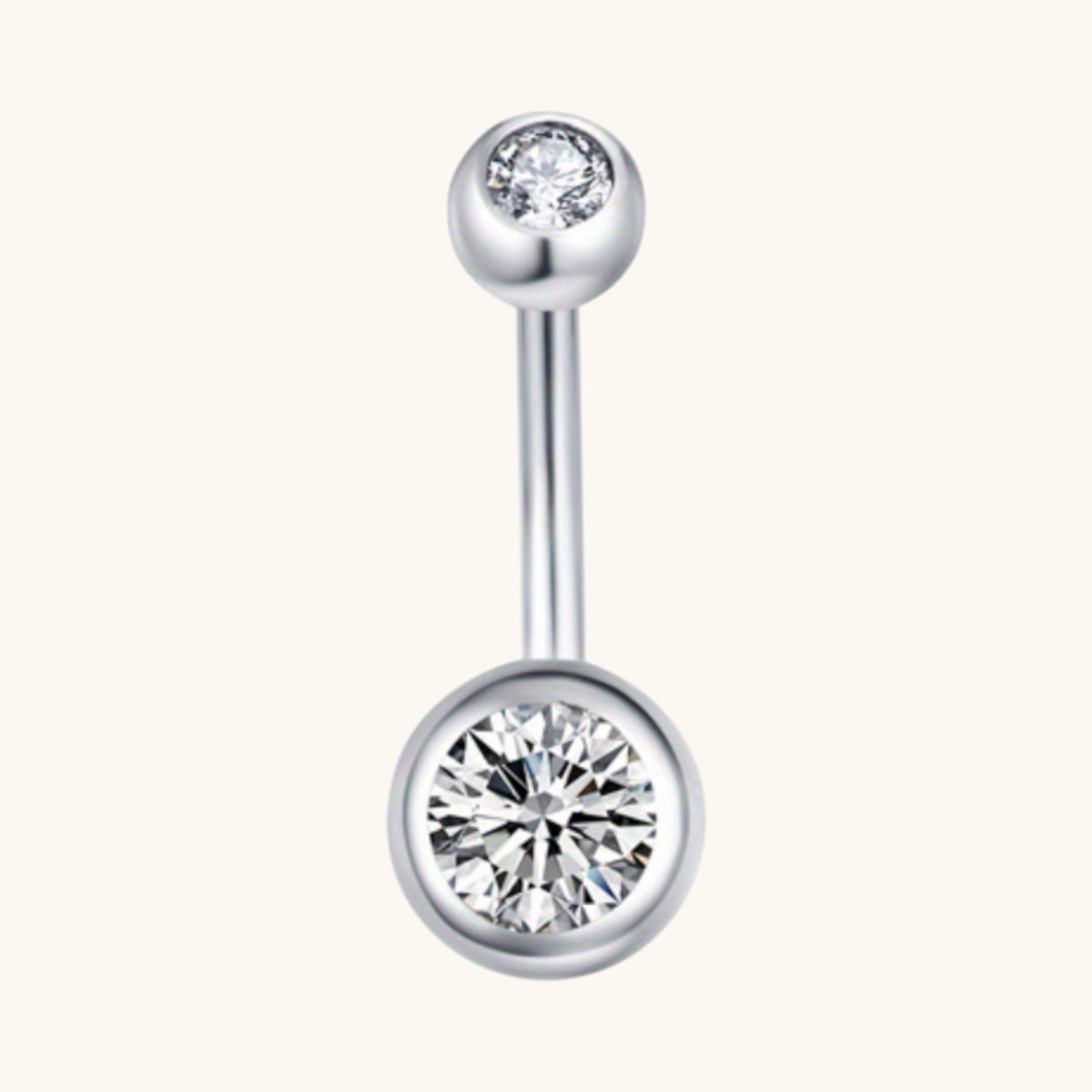 Sprankelende Zirkonia Navelpiercing - Chirurgisch Staal