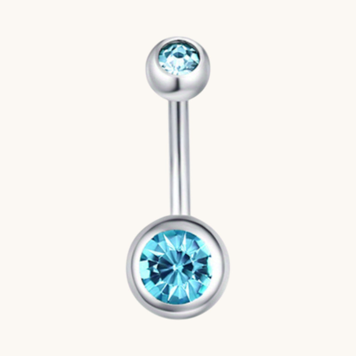 Sprankelende Zirkonia Navelpiercing - Chirurgisch Staal