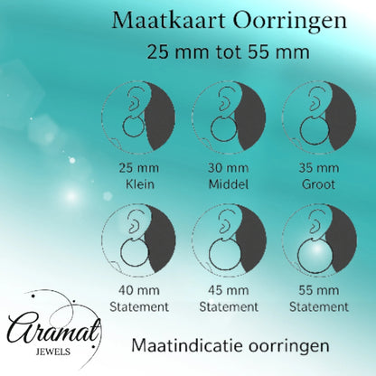 Goudkleurige Flora Hoops - Flora Oorbellen van Rvs