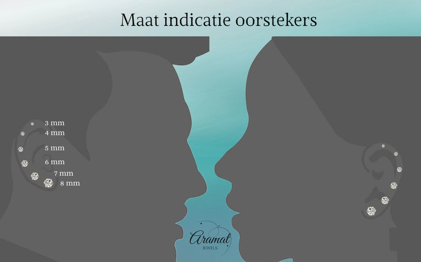 Boucles d'oreilles en zircone argentée 4 mm lilas