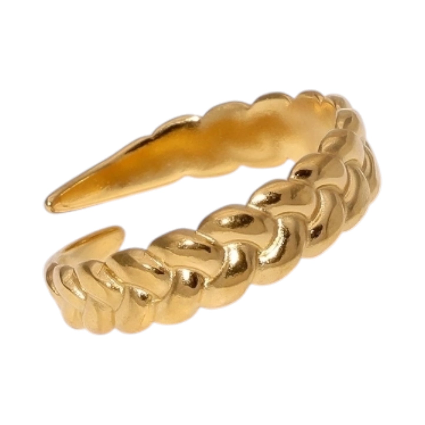 Verstelbare Damesring met Vlecht Design van RVS - 5,5mm