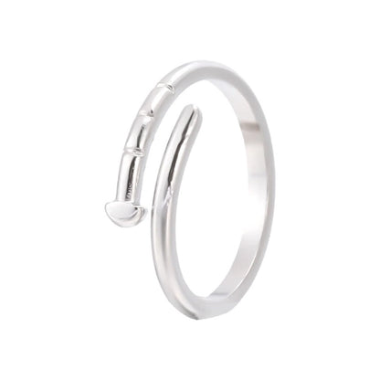 Tijdloze Open Ring met Spijker Design (RVS 4 mm)