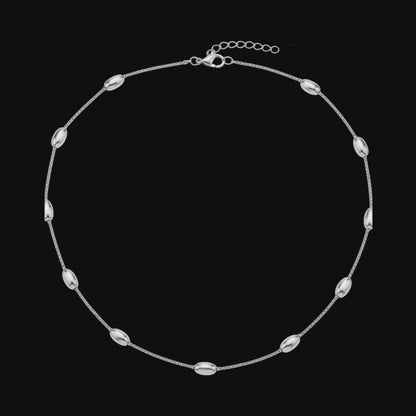 Goudkleurige of Zilverkleurige Ketting Ovale Bolletjes RVS 5mm 40cm Dames