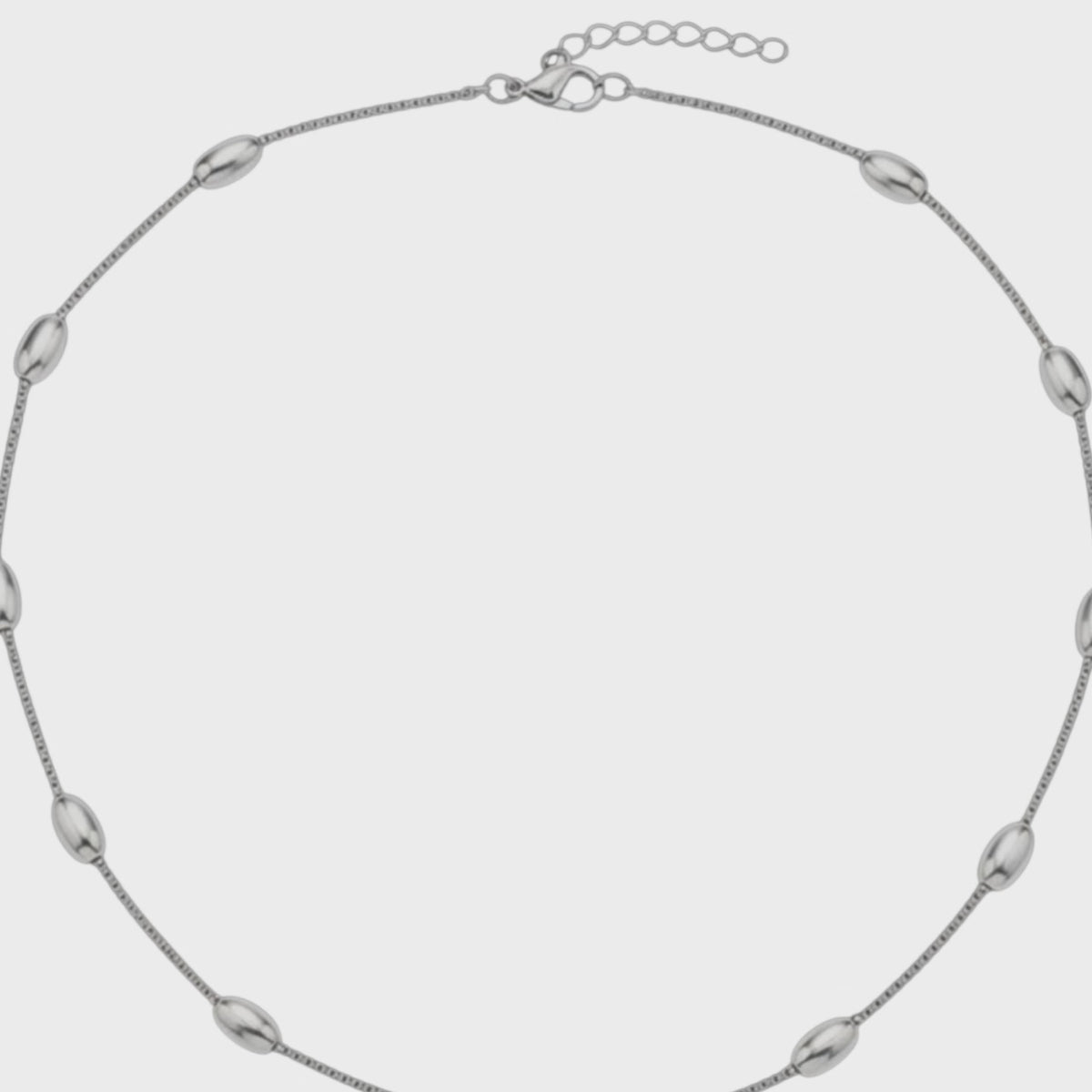 Goudkleurige of Zilverkleurige Ketting Ovale Bolletjes RVS 5mm 40cm Dames