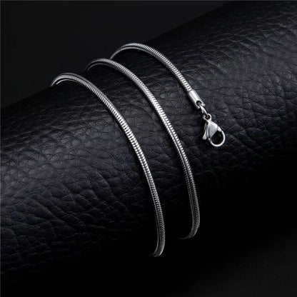 RVS Slangenketting Zilverkleur Rond - Soepele Schakelketting Dames