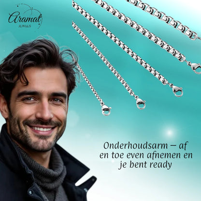 RVS Jasseron Halsketting 65 cm – 3 mm