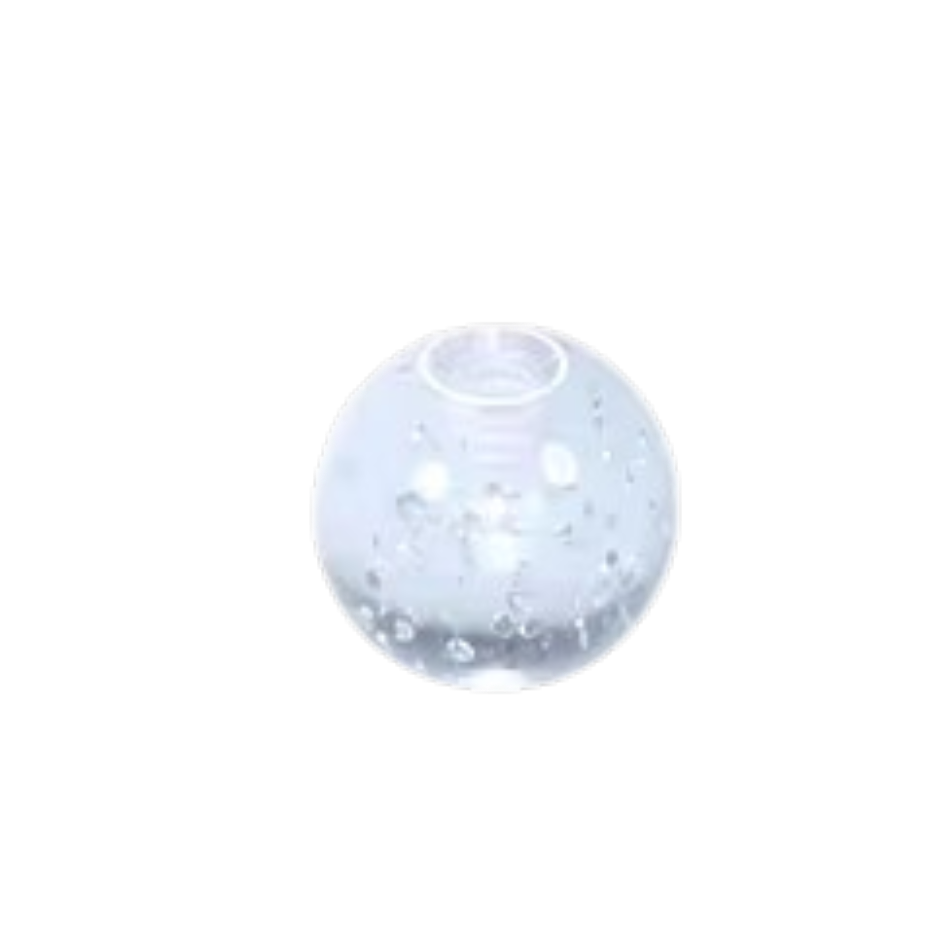 Transparant Piercing Balletje met Glitters – Acryl – 5mm (1.6mm Dikte) – Per Stuk