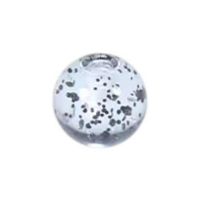 Transparant Piercing Balletje met Glitters – Acryl – 5mm (1.6mm Dikte) – Per Stuk