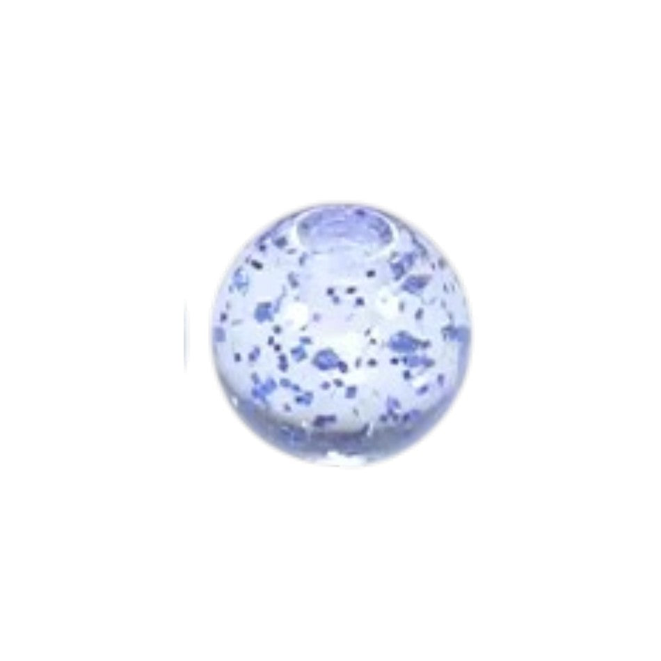 Transparant Piercing Balletje met Glitters – Acryl – 5mm (1.6mm Dikte) – Per Stuk