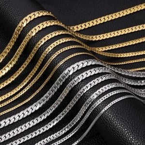 Aramat Jewels goudkleurige stalen gourmet ketting van 6mm breed met een unieke bewerkte rand voor een luxe uitstraling.