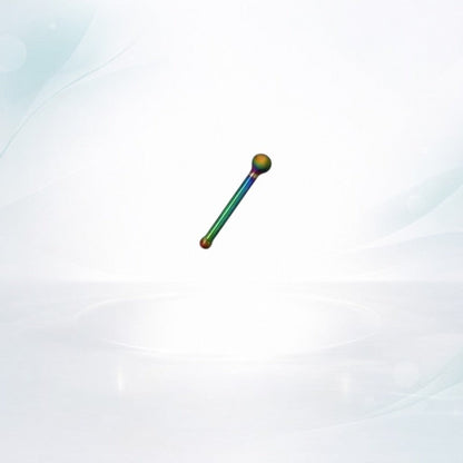 Aramat Jewels multi-color surgical steel nose piercing with a 1.5mm ball end.