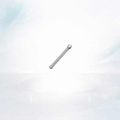 Aramat Jewels silver surgical steel nose piercing with small steel balls, 0.8mm thickness.