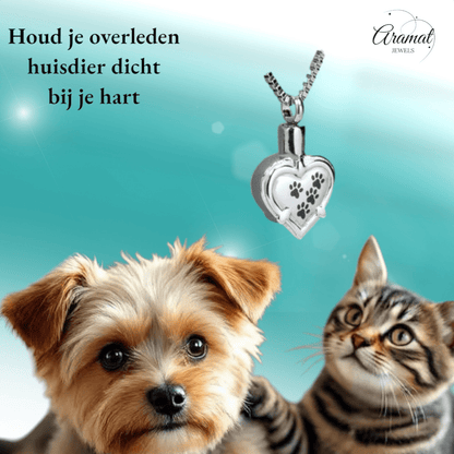 Ashanger hart pootafdrukken – troost & herinnering - Aramat Jewels - Gedenkhangers - cadeautip