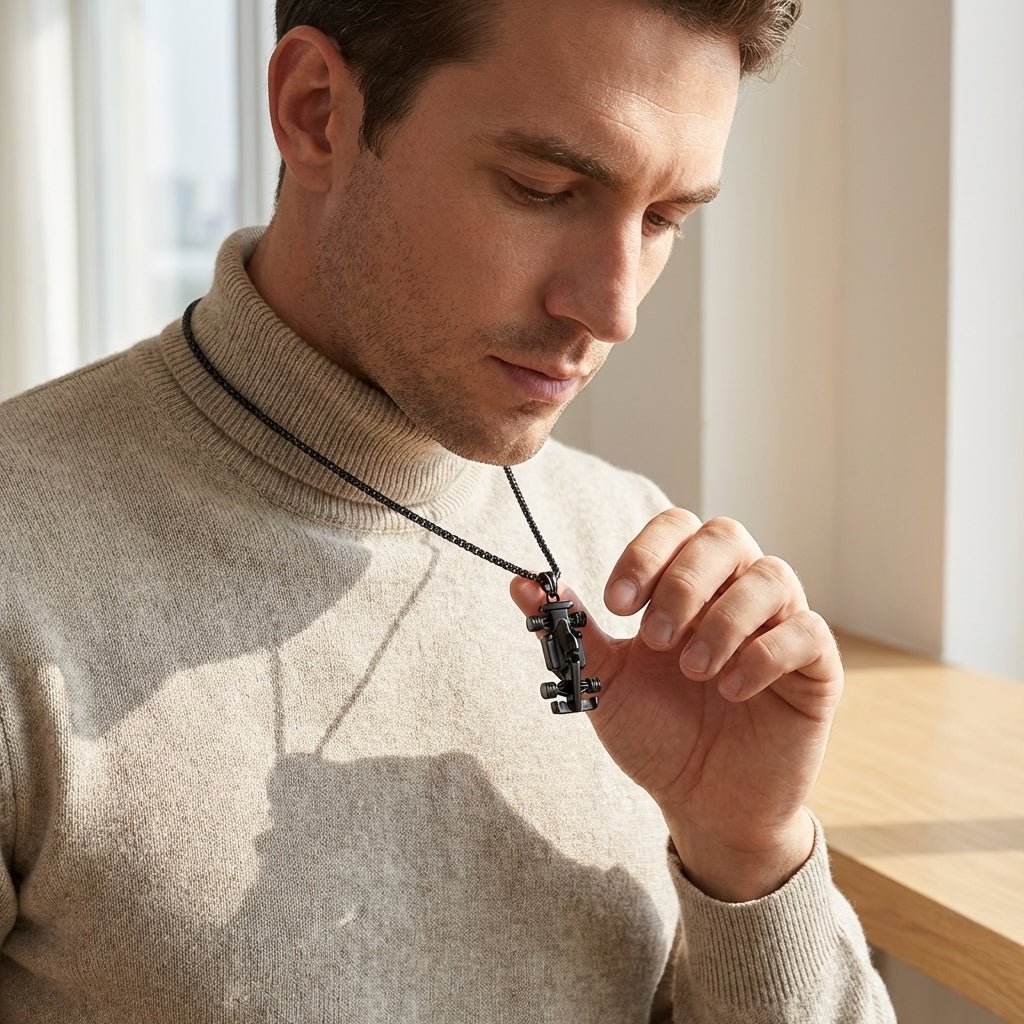 Ashanger Racewagen - Zwart - Staal - Aramat Jewels - Gedenkhangers - cadeautip