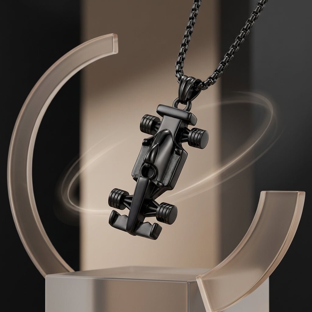 Ashanger Racewagen - Zwart - Staal - Aramat Jewels - Gedenkhangers - cadeautip