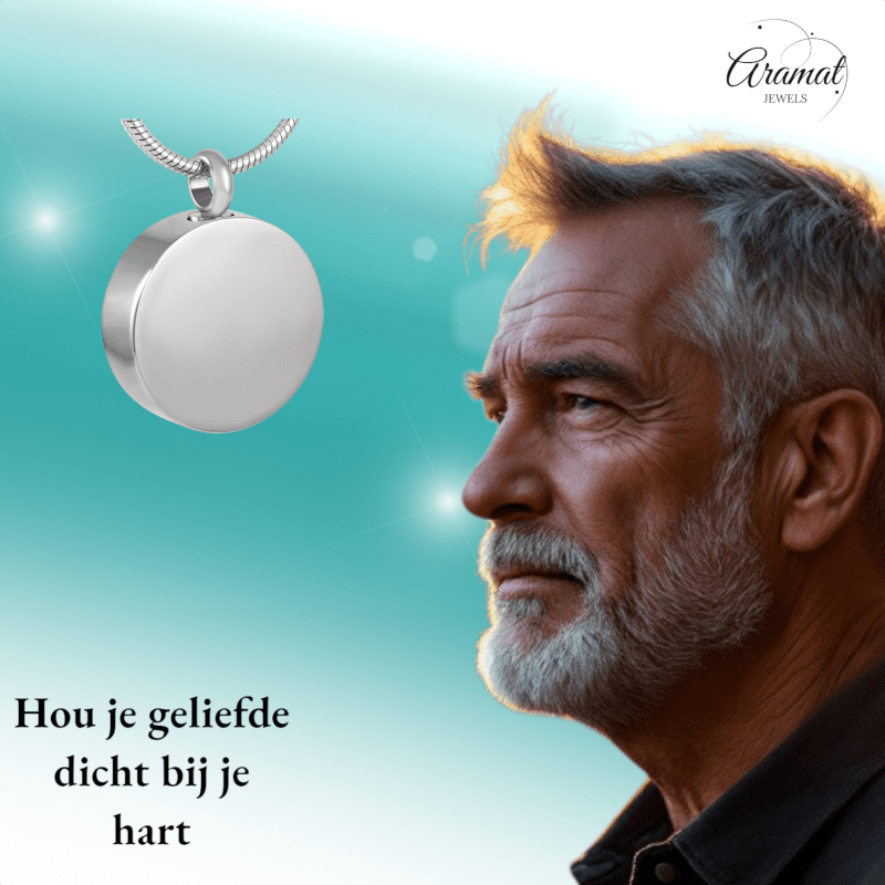 Ashanger Rond - Zilverkleurig RVS - 25x20 mm - hang730 - 8088 - Gedenkhangers kopen# - 25mm - alles - ashangers