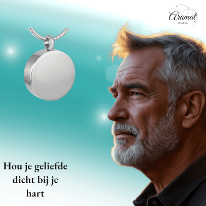 Ashanger Rond - Zilverkleurig RVS - 25x20 mm - hang730 - 8088 - Gedenkhangers kopen# - 25mm - alles - ashangers