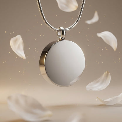 Ashanger Rond - Zilverkleurig RVS - 25x20 mm - Aramat Jewels - Gedenkhangers - cadeautip